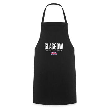 Glasgow, United Kingdom - Cooking Apron - black - Front - AI Model Male 185 dark (185cm)