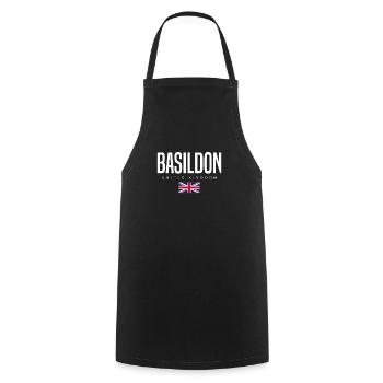 Basildon, United Kingdom - Cooking Apron - black - Front - AI Model Male 185 dark (185cm)
