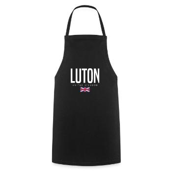 Luton, Royaume-Uni - Tablier de cuisine - noir - Devant - AI Model Male 185 dark (185cm)