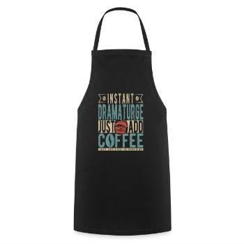 Dramaturge instantané Il suffit d’ajouter du café - Tablier de cuisine - noir - Devant - AI Model Male 185 dark (185cm)