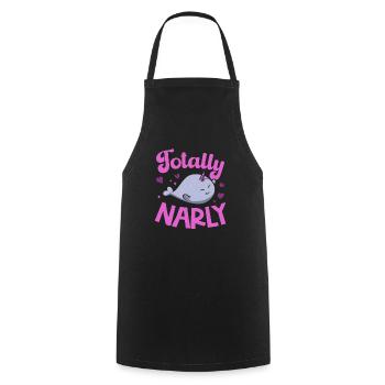 Narwhal Unicorn Whale - Cooking Apron - black - Front - AI Model Male 185 dark (185cm)
