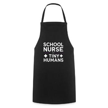 School Nurse Nursing Clinic Medical Stuff - Cooking Apron - black - Front - AI Model Male 185 dark (185cm)