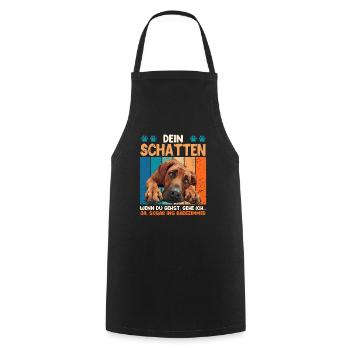 Rhodesian Ridgeback Hund DEIN SCHATTEN Lustiges - Kochschürze - Schwarz - Vorne - AI Model Male 185 dark (185cm)