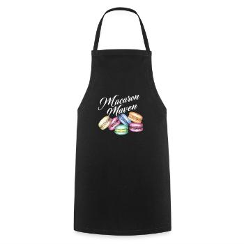 Macaron lovers French macarons - Cooking Apron - black - Front - AI Model Male 185 dark (185cm)