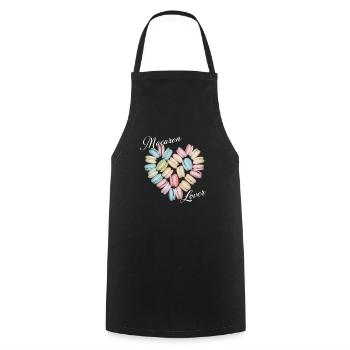 Macaron lovers French macarons - Cooking Apron - black - Front - AI Model Male 185 dark (185cm)