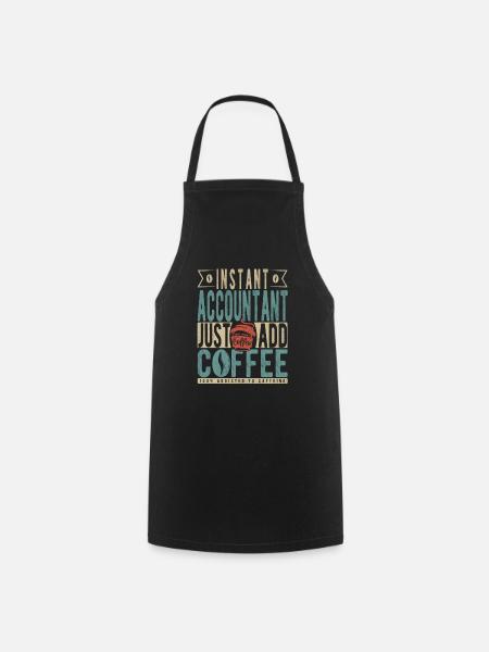 Instant Accountant Fügen Sie einfach Kaffee hinzu - Kochschürze - Schwarz