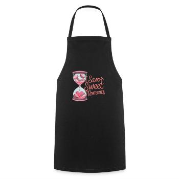 Macaron lovers French macarons - Cooking Apron - black - Front - AI Model Male 185 dark (185cm)