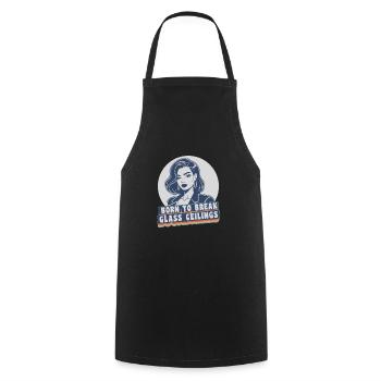 Women's Rights Female Empowerment Break Glass - Cooking Apron - black - Front - AI Model Male 185 dark (185cm)
