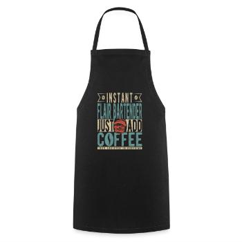 Instant Flair Barkeeper Einfach Kaffee hinzufügen - Kochschürze - Schwarz - Vorne - AI Model Male 185 dark (185cm)
