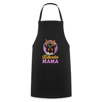 Rottie Frauen STOLZE ROTTWEILER MAMA Rottweiler - Kochschürze - Schwarz - Vorne - AI Model Male 185 dark (185cm)
