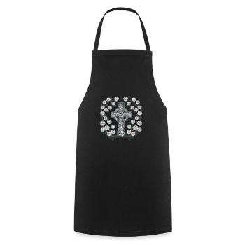 Ostara Eostre Equinox Witch Pagan Goddess Rituals - Cooking Apron - black - Front - AI Model Male 185 dark (185cm)