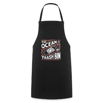 Anti-littering No Environmental Waste Recycle - Cooking Apron - black - Front - AI Model Male 185 dark (185cm)