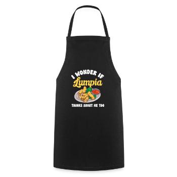 Lumpia Filipino Food Philippines - Cooking Apron - black - Front - AI Model Male 185 dark (185cm)
