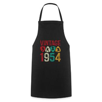 vintage 1954 Guitar Pick Guitar Playerbdayguitaris - Cooking Apron - black - Front - AI Model Male 185 dark (185cm)