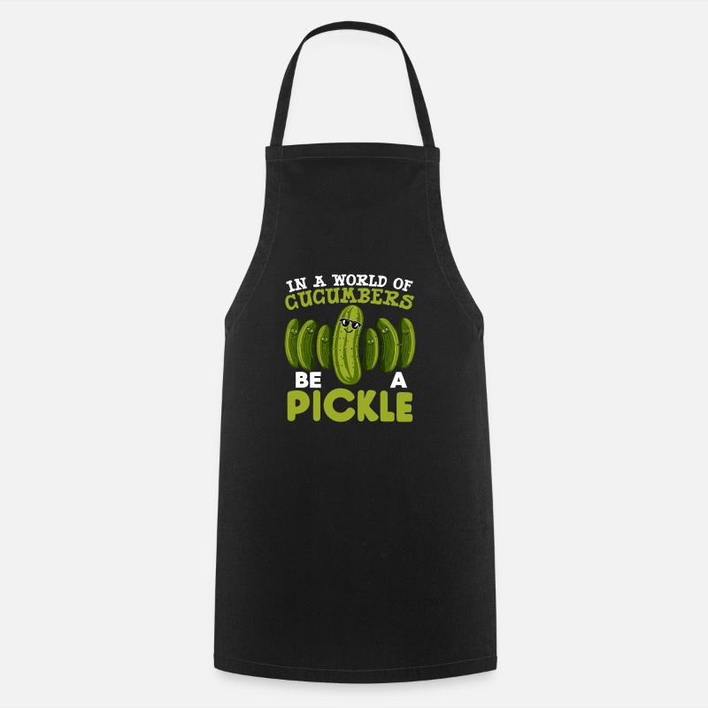 Pickle Lover Funny Pickle Cornichon à l’aneth mariné - Tablier de cuisine - noir