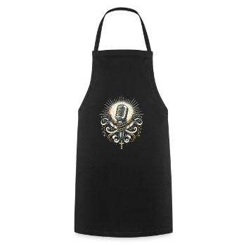 Prayer Songs Jesus Christ Religious Music - Cooking Apron - black - Front - AI Model Male 185 dark (185cm)