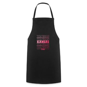 Kansas Kansas City in the USA - Cooking Apron - black - Front - AI Model Male 185 dark (185cm)