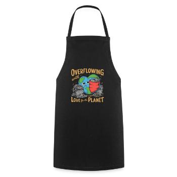 Anti-littering No Environmental Waste Recycle - Cooking Apron - black - Front - AI Model Male 185 dark (185cm)