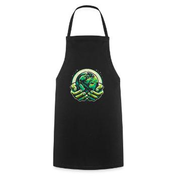 Anti-littering No Environmental Waste Recycle - Cooking Apron - black - Front - AI Model Male 185 dark (185cm)