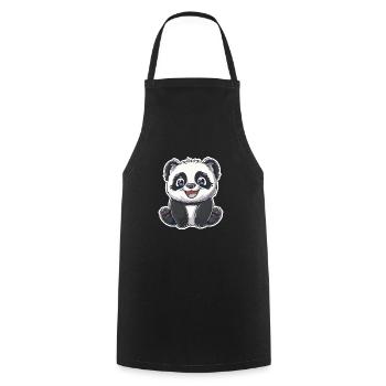 Exuberant Panda Buddy Sticker - Cooking Apron - black - Front - AI Model Male 185 dark (185cm)
