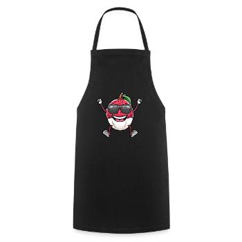 Dancing lychee with sunglasses lychees - Cooking Apron - black - Front - AI Model Male 185 dark (185cm)