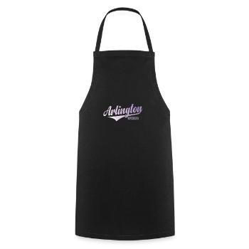 Arlington, Kansas, a city in Kansas - Cooking Apron - black - Front - AI Model Male 185 dark (185cm)