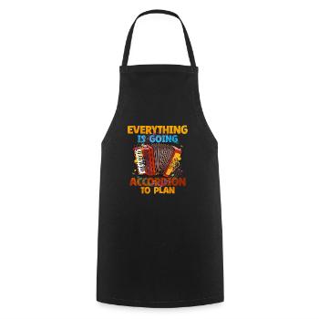Accordion Polka Music Gift - Cooking Apron - black - Front - AI Model Male 185 dark (185cm)