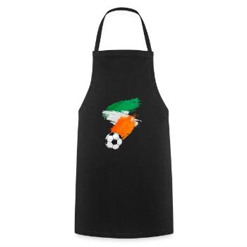 Ireland Football Flag - Cooking Apron - black - Front - AI Model Male 185 dark (185cm)