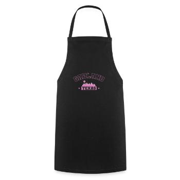 Garland, Texas, USA City - Cooking Apron - black - Front - AI Model Male 185 dark (185cm)