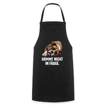 Deutscher Boxer KOMMT NICHT IN FRAGE Lustiges - Kochschürze - Schwarz - Vorne - AI Model Male 185 dark (185cm)