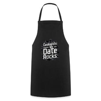 Geology Stone Hunt Agate Hunter Stone Collecting - Cooking Apron - black - Front - AI Model Male 185 dark (185cm)
