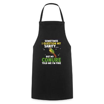 Molina Parakeet Parrot Bird Parakeet - Cooking Apron - black - Front - AI Model Male 185 dark (185cm)
