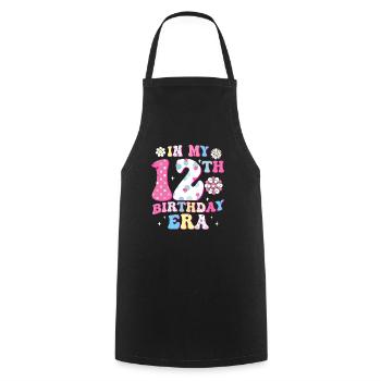 Welcome to the 12th Birthday Age - Cooking Apron - black - Front - AI Model Male 185 dark (185cm)