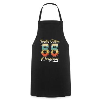 69 ans anniversaire vintage 1955 édition limitée - Tablier de cuisine - noir - Devant - AI Model Male 185 dark (185cm)