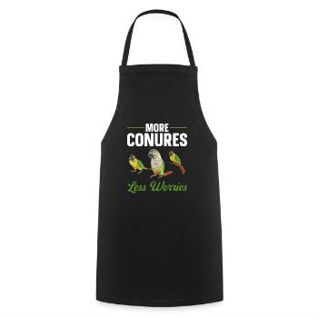 Molina Parakeet Parrot Bird Parakeet - Cooking Apron - black - Front - AI Model Male 185 dark (185cm)