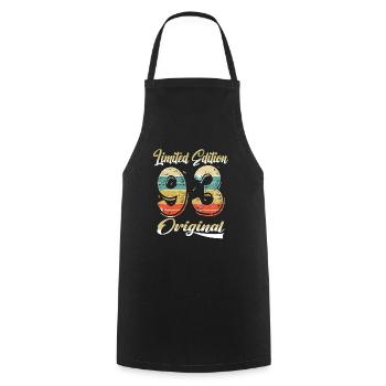 31 Years Birthday Vintage 1993 Limited Edition - Cooking Apron - black - Front - AI Model Male 185 dark (185cm)