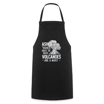 Drôle de volcan lave géologie roche chasse géologue - Tablier de cuisine - noir - Devant - AI Model Male 185 dark (185cm)