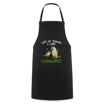 Molina Parakeet Parrot Bird Parakeet - Cooking Apron - black - Front - AI Model Male 185 dark (185cm)