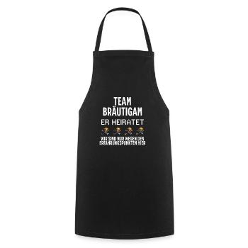 Points d’expérience Team Groom Bachelor - Tablier de cuisine - noir - Devant - AI Model Male 185 dark (185cm)