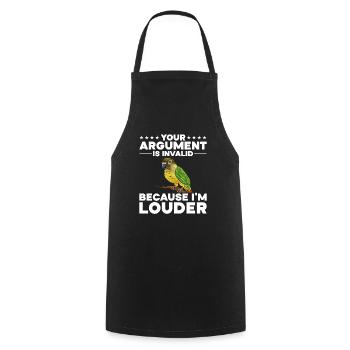 Molina Parakeet Parrot Bird Parakeet - Cooking Apron - black - Front - AI Model Male 185 dark (185cm)