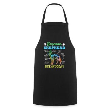German Shepherd BREAKDOWN Funny German Shepherd - Cooking Apron - black - Front - AI Model Male 185 dark (185cm)