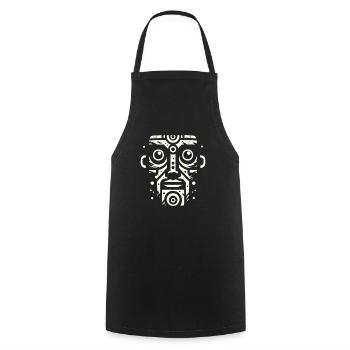 Petroglyph Rock Art Ancient Rock Drawing Indian - Cooking Apron - black - Front - AI Model Male 185 dark (185cm)