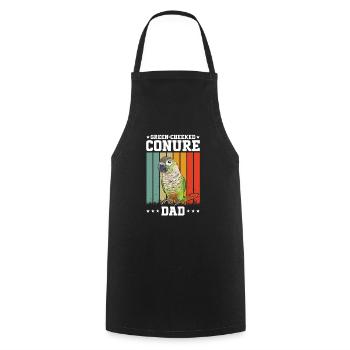 Molina Parakeet Parrot Bird Parakeet - Cooking Apron - black - Front - AI Model Male 185 dark (185cm)
