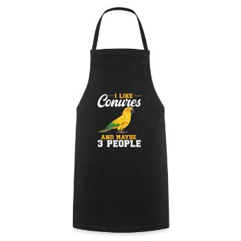 Parakeet Parrot Parakeet Bird - Cooking Apron - black - Front - AI Model Male 185 dark (185cm)