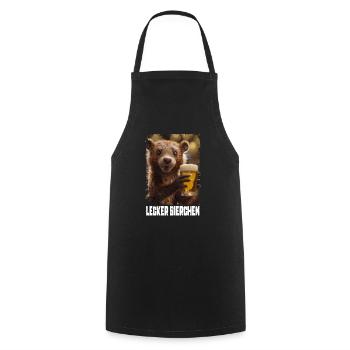 Delicious Beer Marten - Cooking Apron - black - Front - AI Model Male 185 dark (185cm)