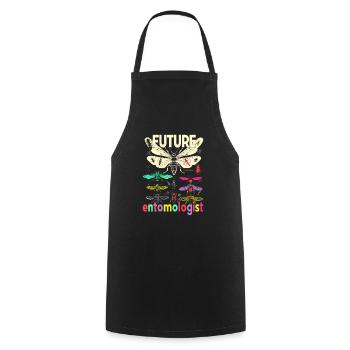 Funny Entomologist Costume Insects - Cooking Apron - black - Front - AI Model Male 185 dark (185cm)