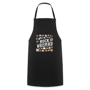 Geology Stone Hunt Agate Hunter Stone Collecting - Cooking Apron - black - Front - AI Model Male 185 dark (185cm)