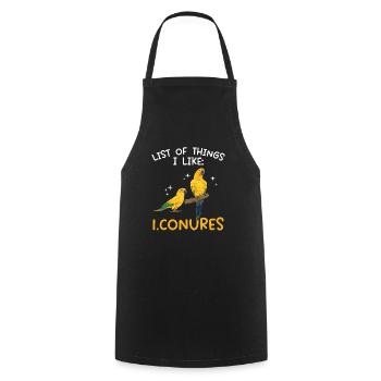 Parakeet Parrot Parakeet Bird - Cooking Apron - black - Front - AI Model Male 185 dark (185cm)