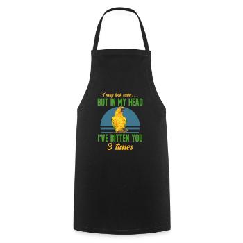 Parakeet Parrot Parakeet Bird - Cooking Apron - black - Front - AI Model Male 185 dark (185cm)