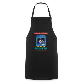 3D Printing - Cooking Apron - black - Front - AI Model Male 185 dark (185cm)